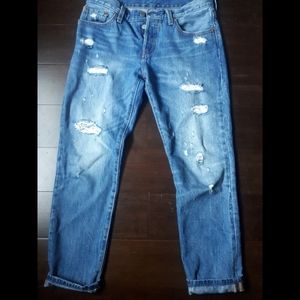 Levi's boyfriend cropped jeans